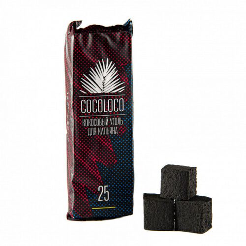 Cocoloco / Уголь для кальяна кокосовый Cocoloco 25мм, 12шт, 250г в ХукаГиперМаркете Т24