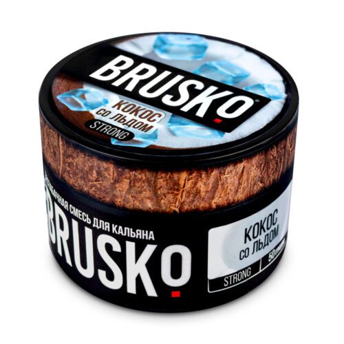 Brusko / Бестабачная смесь Brusko Strong Кокос со льдом, 50г в ХукаГиперМаркете Т24
