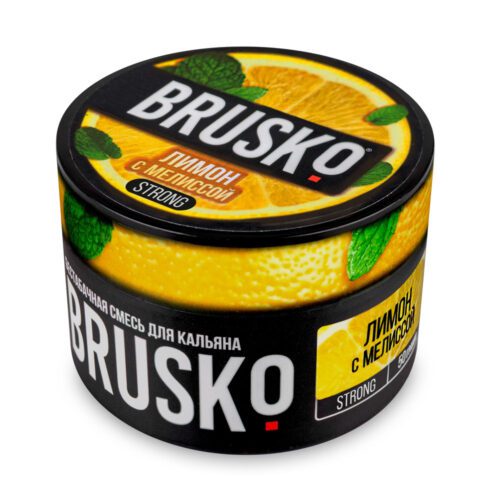 Brusko / Бестабачная смесь Brusko Strong Лимон с мелиссой, 50г в ХукаГиперМаркете Т24