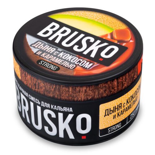Brusko / Бестабачная смесь Brusko Strong Дыня с кокосом и карамелью, 250г в ХукаГиперМаркете Т24