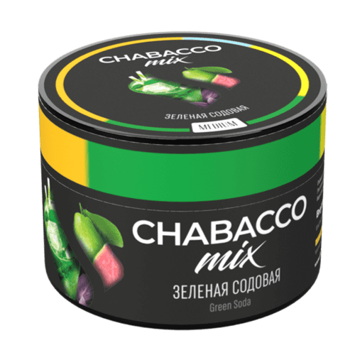 CHABACCO / Бестабачная смесь Chabacco Mix Medium Green soda, 50г [M] в ХукаГиперМаркете Т24