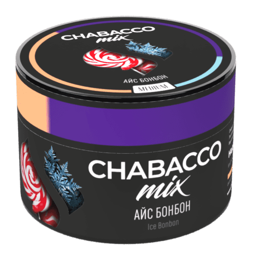 CHABACCO / Бестабачная смесь Chabacco Mix Medium Ice bonbon, 50г [M] в ХукаГиперМаркете Т24