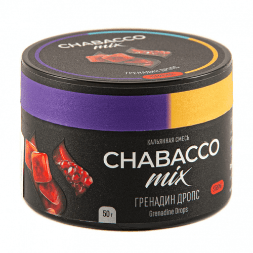 CHABACCO / Бестабачная смесь Chabacco Mix Strong Grenadine drops, 50г в ХукаГиперМаркете Т24