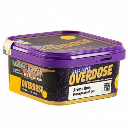 Overdose / Табак Overdose Aroma Rum, 200г [M] в ХукаГиперМаркете Т24