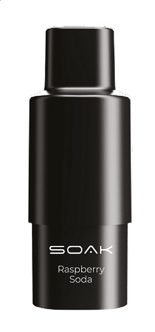 Soak / Картридж одноразовый для SOAK Q Raspberry Soda (4,8мл, 1500 затяжек) в ХукаГиперМаркете Т24