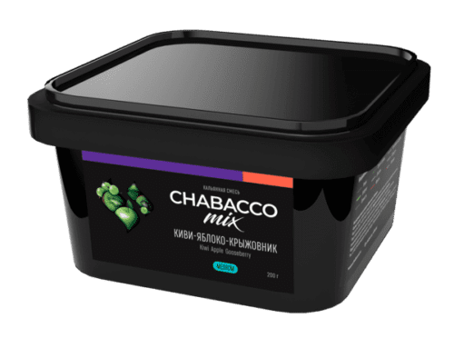 CHABACCO / Бестабачная смесь Chabacco Mix Medium Kiwi Apple Gooseberry, 200г в ХукаГиперМаркете Т24