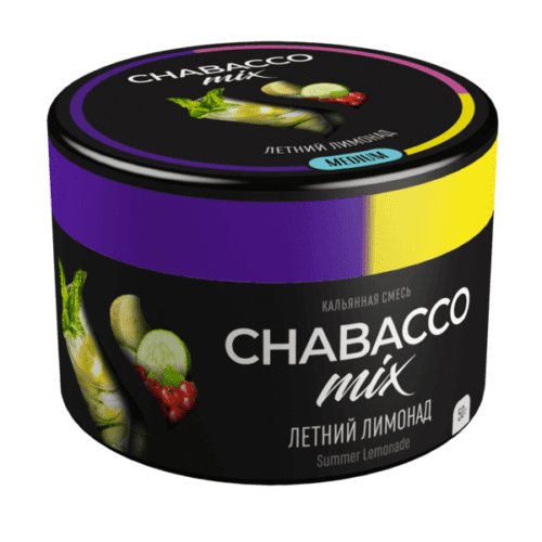 CHABACCO / Бестабачная смесь Chabacco Mix Medium Summer Lemonade, 50г [M] в ХукаГиперМаркете Т24