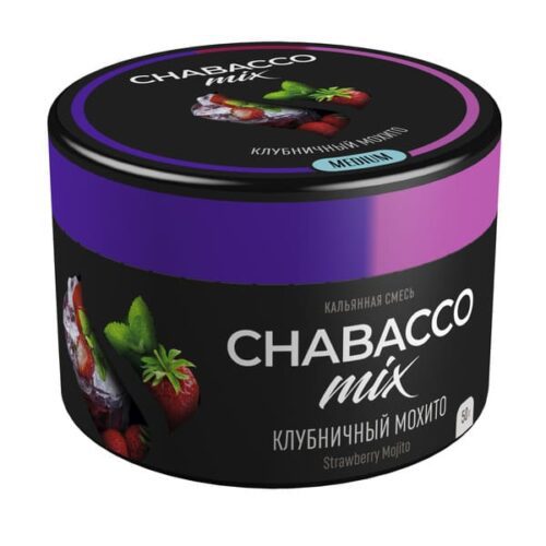 CHABACCO / Бестабачная смесь Chabacco Mix Medium Strawberry mojito, 50г [M] в ХукаГиперМаркете Т24