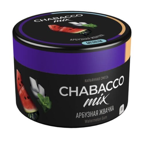 CHABACCO / Бестабачная смесь Chabacco Mix Medium Watermelon gum, 50г [M] в ХукаГиперМаркете Т24