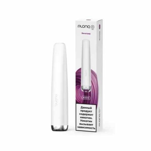 Plonq / Электронная сигарета Plonq Plus Pro Grape (4000 затяжек, одноразовая) в ХукаГиперМаркете Т24